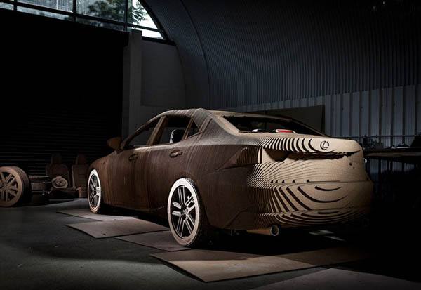 World First Origami Car: Life Size Lexus Car Made Out of Cardboard