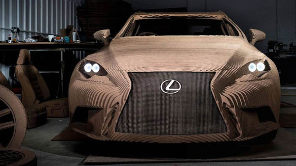 World First Origami Car: Life Size Lexus Car Made Out of Cardboard