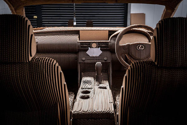 World First Origami Car: Life Size Lexus Car Made Out of Cardboard