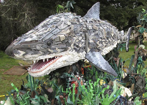 Wasted Ashore: Giant Sculptures Made Entirely Of Beach Waste