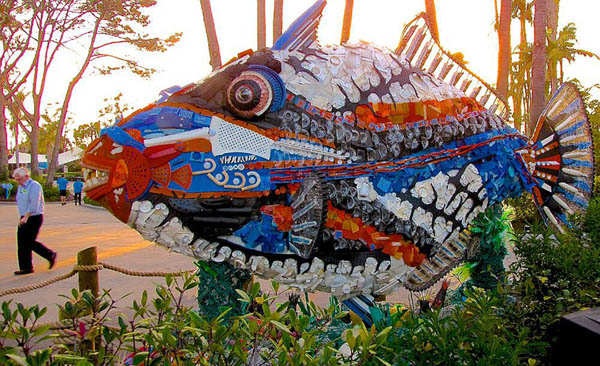 Wasted Ashore: Giant Sculptures Made Entirely Of Beach Waste