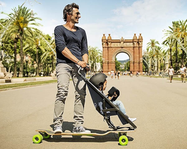 Crazy or Creative? Longboardstroller, Part Longboard and Part Stroller