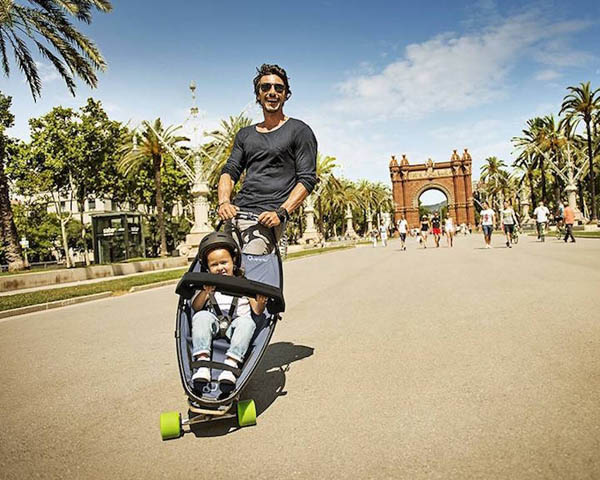 Crazy or Creative? Longboardstroller, Part Longboard and Part Stroller