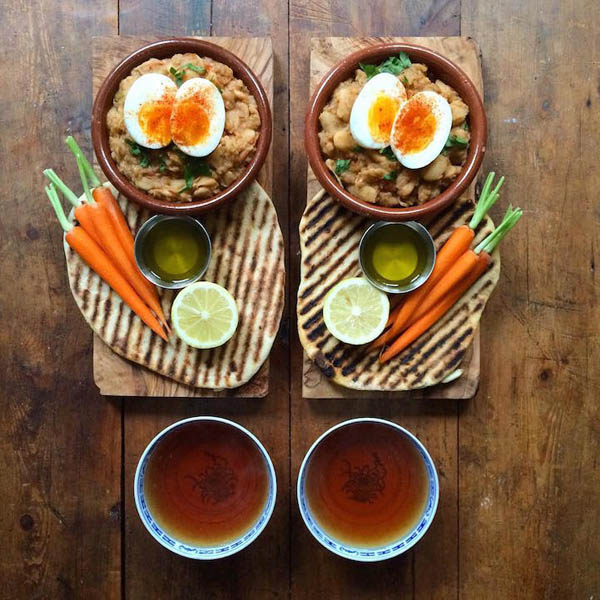 Probably the Pretties Symmetrical Breakfasts in the World