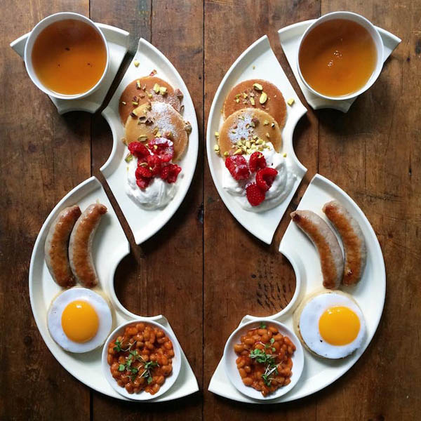 Probably the Pretties Symmetrical Breakfasts in the World