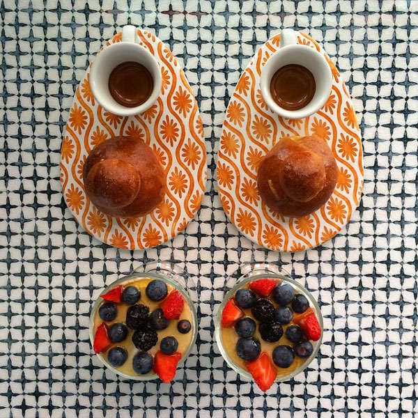 Probably the Pretties Symmetrical Breakfasts in the World