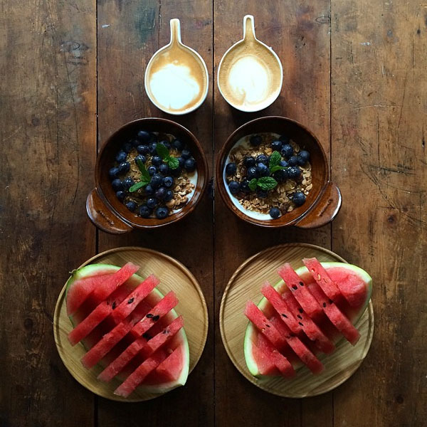 Probably the Pretties Symmetrical Breakfasts in the World