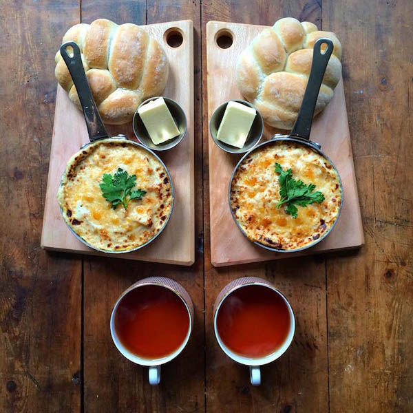 Probably the Pretties Symmetrical Breakfasts in the World