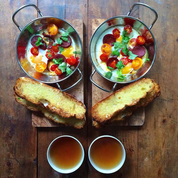 Probably the Pretties Symmetrical Breakfasts in the World