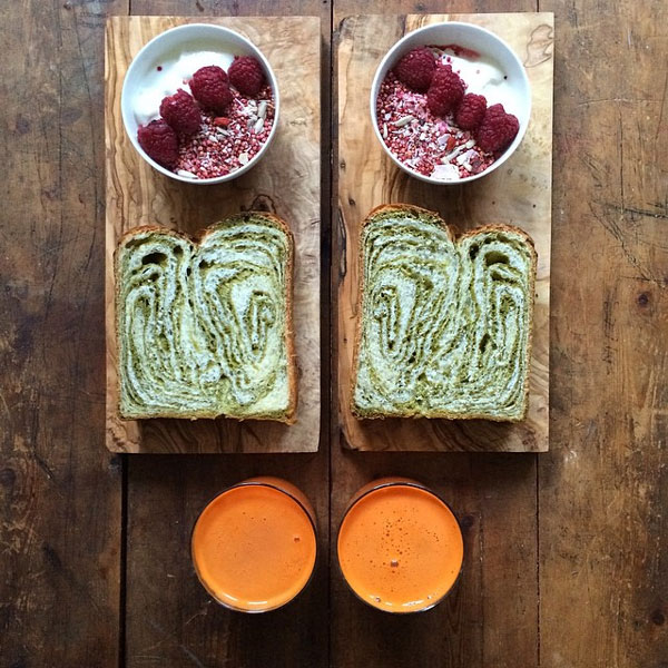 Probably the Pretties Symmetrical Breakfasts in the World