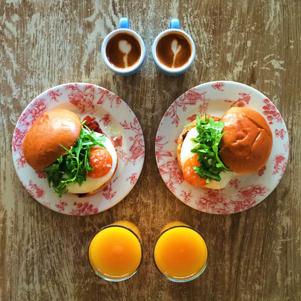 Probably the Pretties Symmetrical Breakfasts in the World