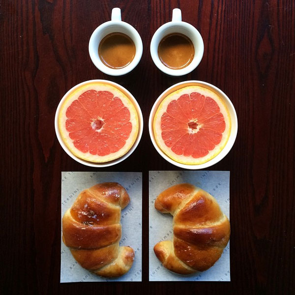 Probably the Pretties Symmetrical Breakfasts in the World