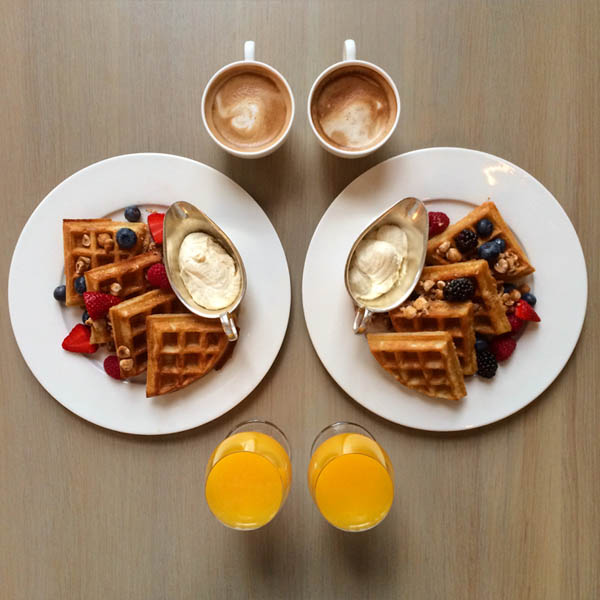 Probably the Pretties Symmetrical Breakfasts in the World