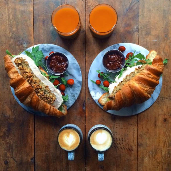 Probably the Pretties Symmetrical Breakfasts in the World