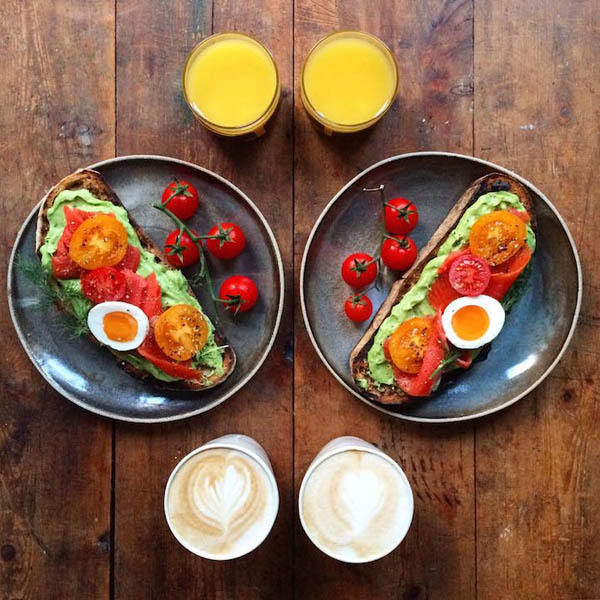 Probably the Pretties Symmetrical Breakfasts in the World