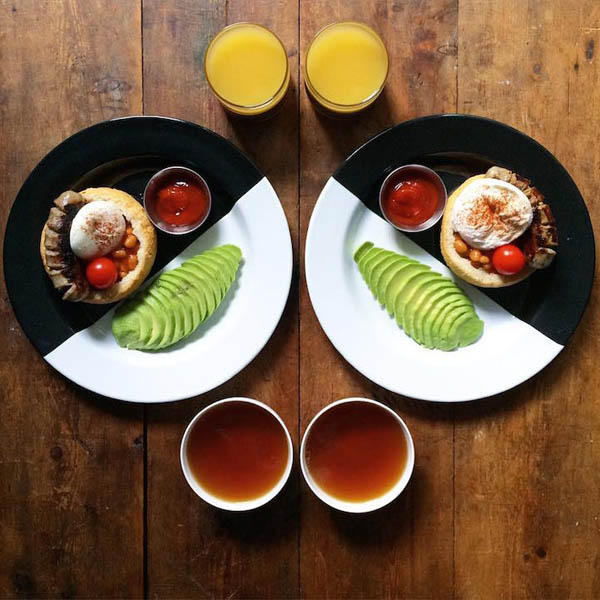 Probably the Pretties Symmetrical Breakfasts in the World