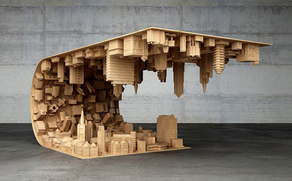 Inception-Inspired 'Wave City' Coffee Table