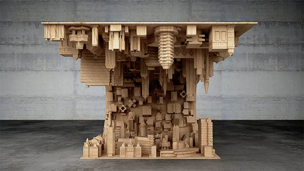 Inception-Inspired 'Wave City' Coffee Table