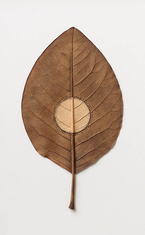 Delicate Crocheted Leaf Sculptures