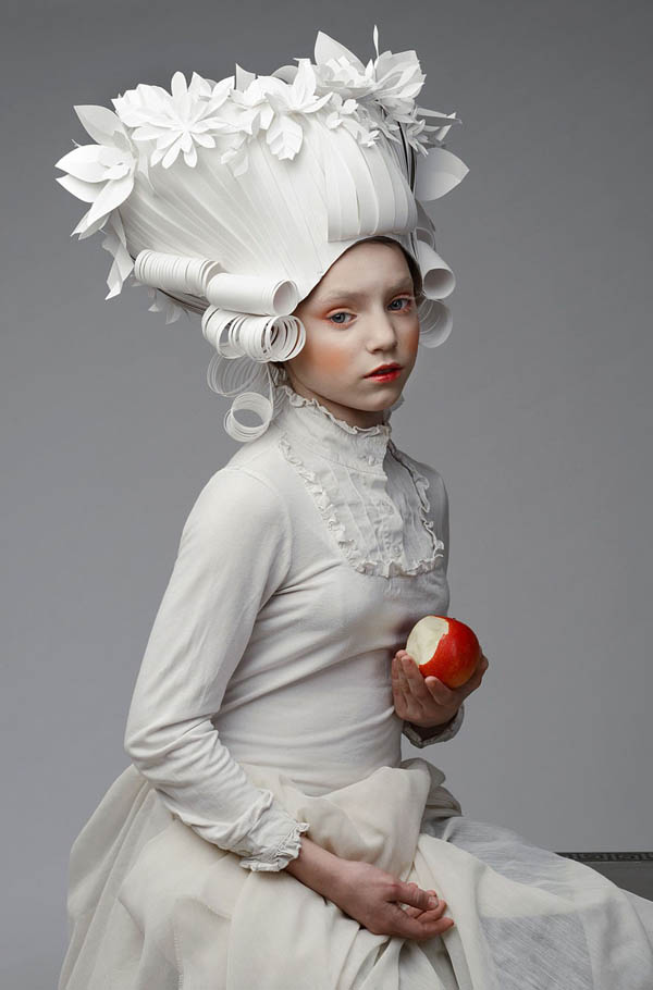 Intricate Baroque Paper Wigs by Russian Artist Asya Kozina
