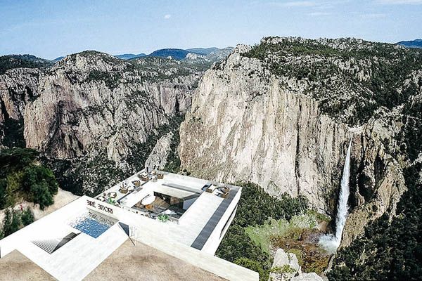 Cliff-side Cocktail Bar Overlooks Mexico’s Basaseachic Falls