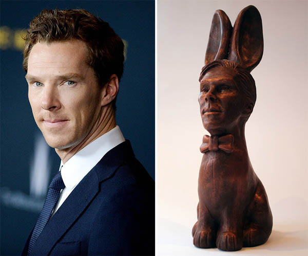 Cumberbunny: Easter Chocolate Bunny with Mr. Cumberbatch's Head Attached