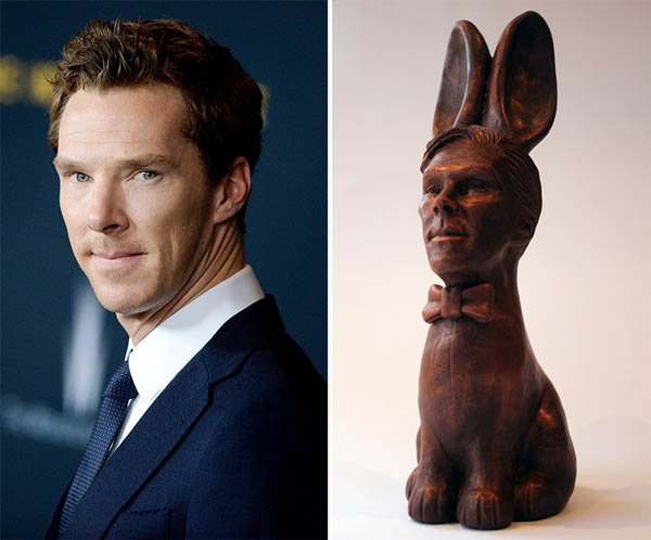 Cumberbunny：与Cumberbatch先生的头部的复活节巧克力兔子