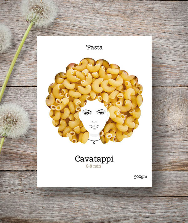 Pasta Hair: Creative Concept Pasta Packaging Design
