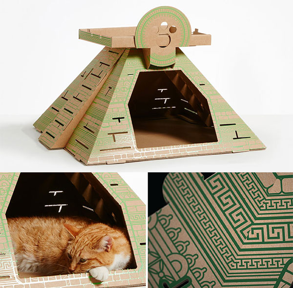 Landmark Playhouse: Cardboard Cat Dwellings Replicate 7 World's Famous Architectural Landmarks