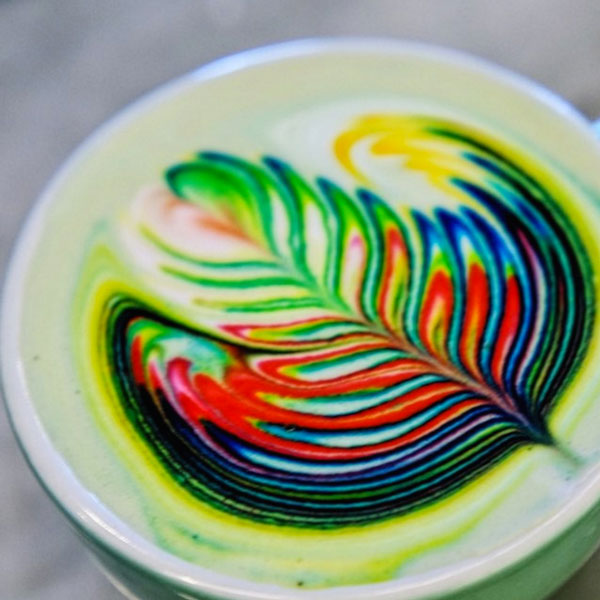 Rainbow Lattes: a New Kind of Rainbow Food in Trend