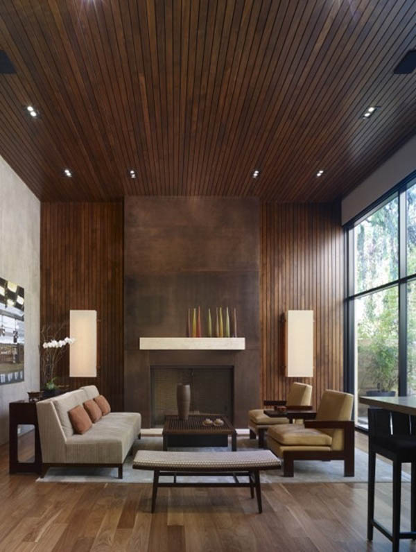 25 Modern Home Design with Wood Panel Wall - Design Swan