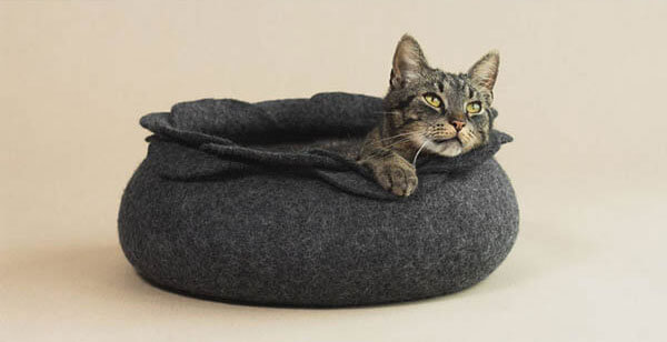 Contemporary Cat Bed and Cat Cave by Elevele