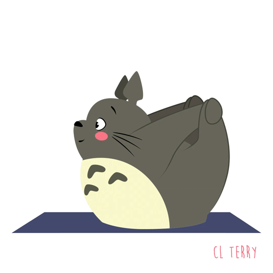 Adorable Animated Totoro Helps to Motivate You Start Exercising