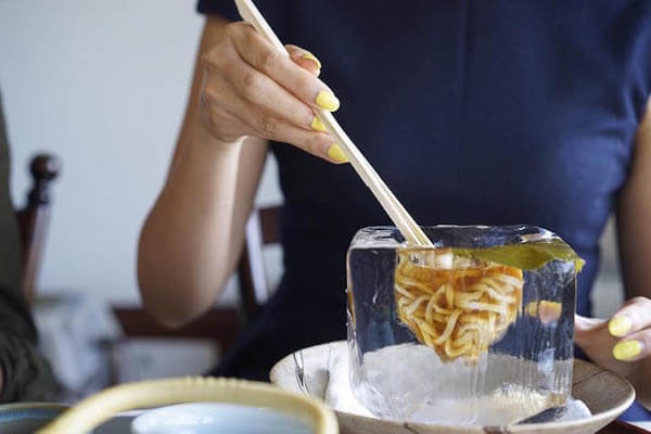 Mouth-watering Japanese Undo in Ice Bowls