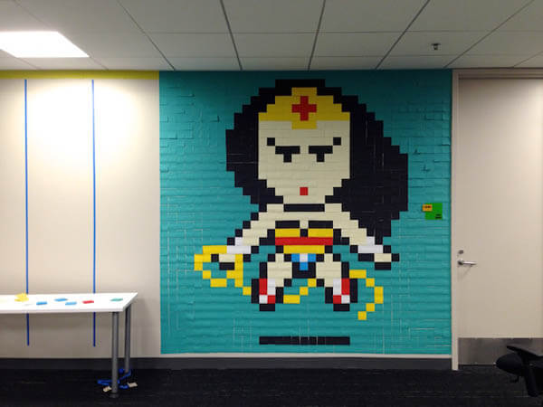 Get Bored With the Drab Walls at Your Office? Let's Have Some Post-It Hero