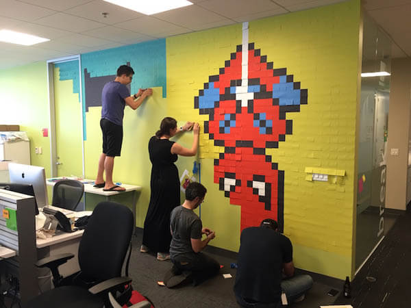 Get Bored With the Drab Walls at Your Office? Let's Have Some Post-It Hero