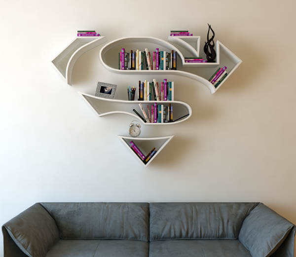 Iconic Superhero Logo Inspired Shelves