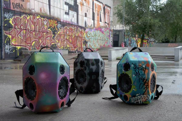 BeatBringer: a Boombox Backpack Allows you Party EVERYWHERE