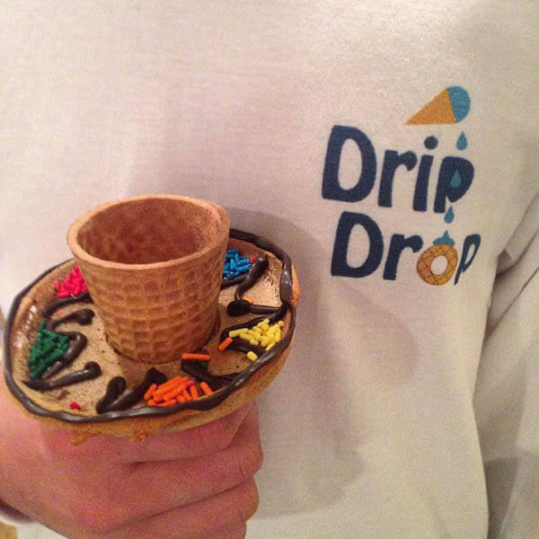 Drip Drop: an Edible Icecream Ring Prevents Melting Icecream from Making a Mess