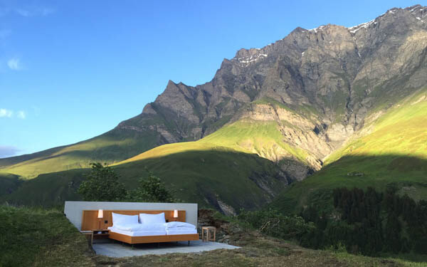 Open-air Hotel Room in Swiss With No Walls or Roof