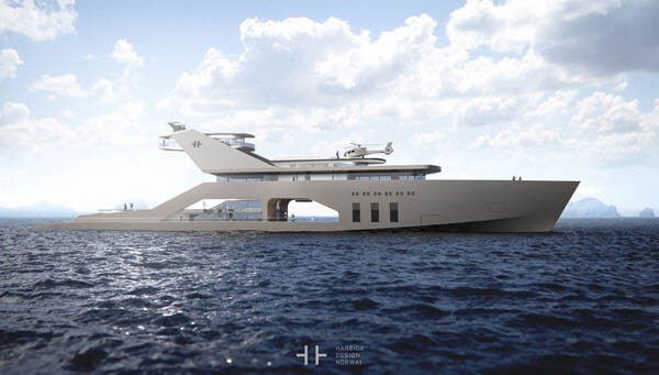 108M Mega Yacht With Its Stern Seamlessly Transited Into Water