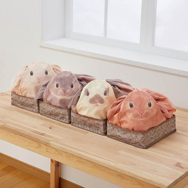 Cute Bunny Pouches Help to Tidy Your Space in an Adorable Way