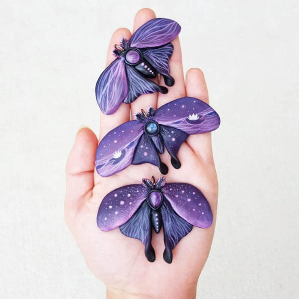Magical Forest Themed Hand Sculpted Crystal Jewelry
