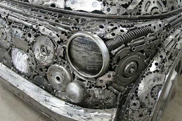 Iconic Automotive Built from Scrap Metal by 50 Artists Over 5 Years
