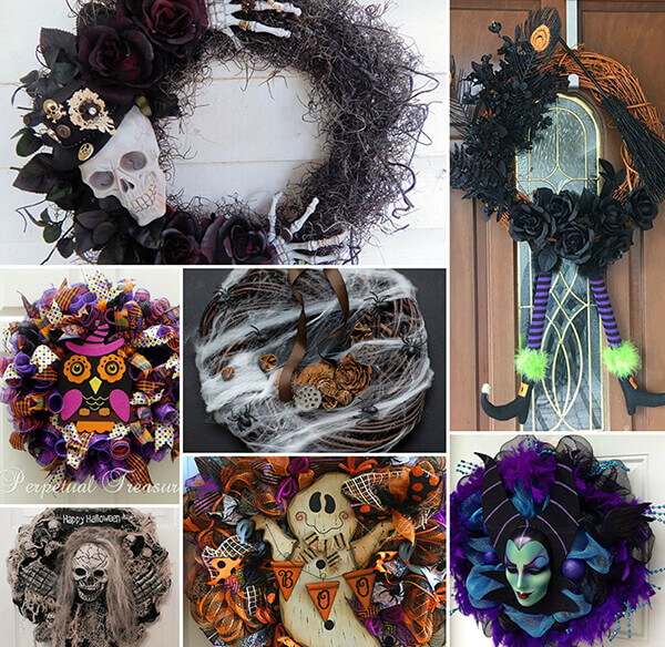 30 Creepily Awesome Halloween Wreaths Meet All Your Need