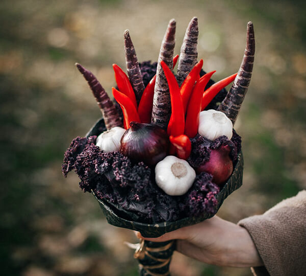One-Of-A-Kind Bouquets Made out of Food