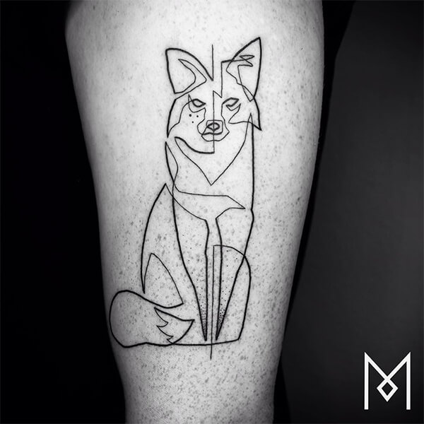 One Continuous Line Style Tattoos by Mo Ganji