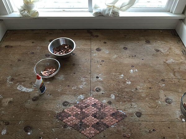 New Flooring Made Out of 13,000 Pennies