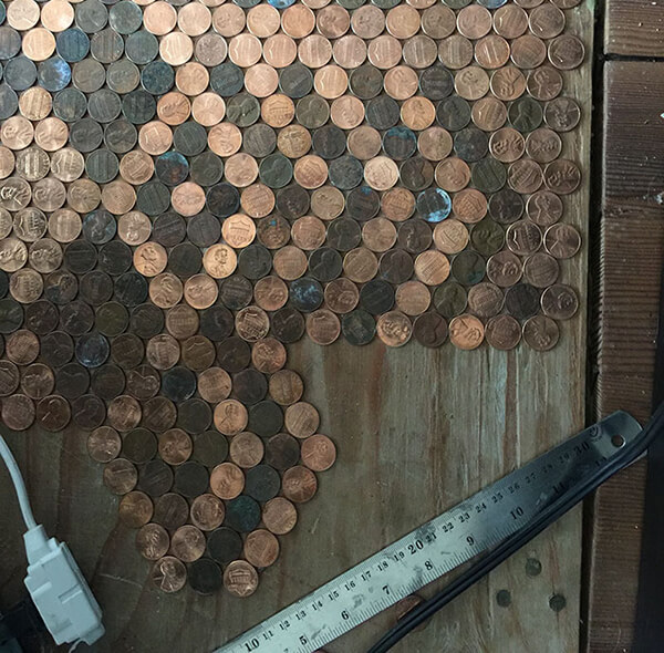 New Flooring Made Out of 13,000 Pennies