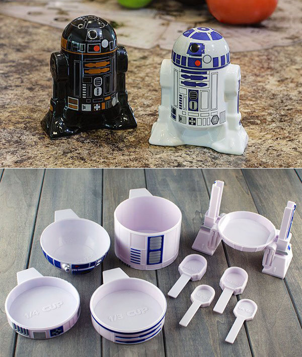 ThinkGeek Star Wars R2-D2 Measuring Cup Set Body Built from 4 Measuring Cups